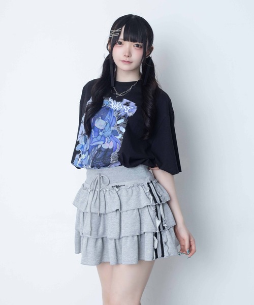 Whinny（ホワイニー）の「Whinny/【2026夏新作♪】闇うさぎ飼い慣らしティー（Tシャツ/カットソー・レディース・ブラック/サックスブルー/ホワイト・FREE）」の7枚目の写真