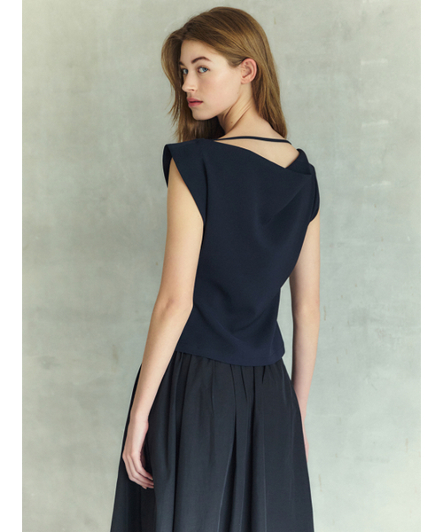 LETQSTUDIO(レチケットスタジオ)の「ドレープストラップブラウス、ブラック(シャツ/ブラウス・レディース・その他・SMALL/MEDIUM)」の3枚目の写真