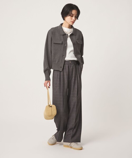 green label relaxing(グリーンレーベルリラクシング)の「ポロニット カーディガン(カーディガン/ボレロ・レディース・ブラック/グレー/オフホワイト/ダークブラウン・FREE)」の8枚目の写真