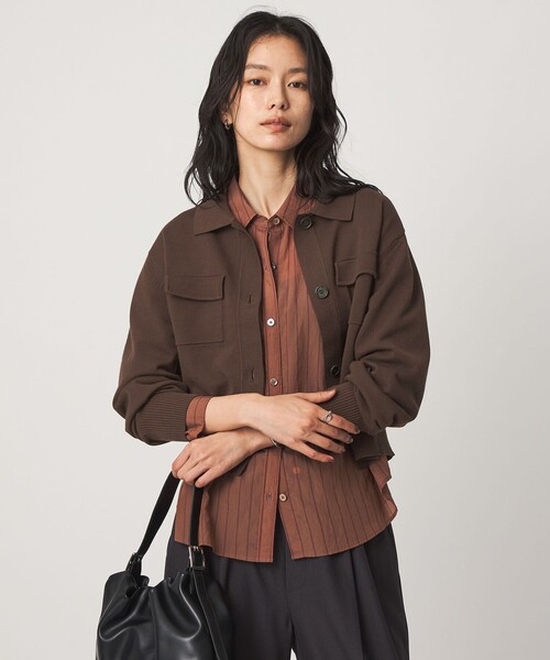 green label relaxing(グリーンレーベルリラクシング)の「ポロニット カーディガン(カーディガン/ボレロ・レディース・ブラック/グレー/オフホワイト/ダークブラウン・FREE)」の15枚目の写真