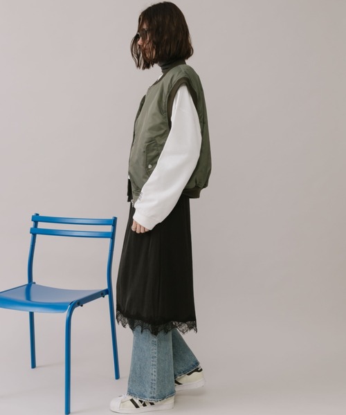 Auntie Rosa Holiday(アンティローザホリデー)の「MA-1ベスト(ベスト・レディース・ブラック/カーキ・FREE)」の20枚目の写真