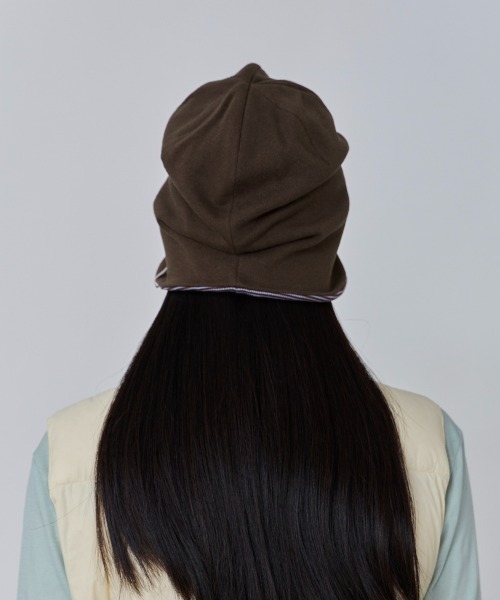 OVERRIDE(オーバーライド)の「OVERRIDE TECHSHAPE REVER BEANIE SG / オーバーライド(ニットキャップ/ビーニー・レディース・ブラック/アイボリー/ブラウン・57~59cm)」の20枚目の写真