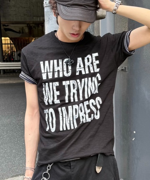 Chikashitsu +(チカシツプラス)の「【Chikashitsu +】graphics slub cropped tee / 【チカシツプラス】グラフィックスラブクロップド半袖Tシャツ(Tシャツ/カットソー・メンズ・ホワイト/グレー/ブラック・ONE SIZE)」の13枚目の写真
