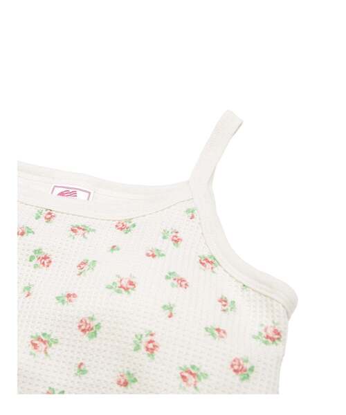 JEMORGAN(ジェーイーモーガン)の「【JEMORGAN LONG JOHNS】CVCワッフル 花柄カップ付きクロップドキャミ(キャミソール・レディース・パープル/ブルー/ピンク/ホワイト系1・フリー)」の6枚目の写真
