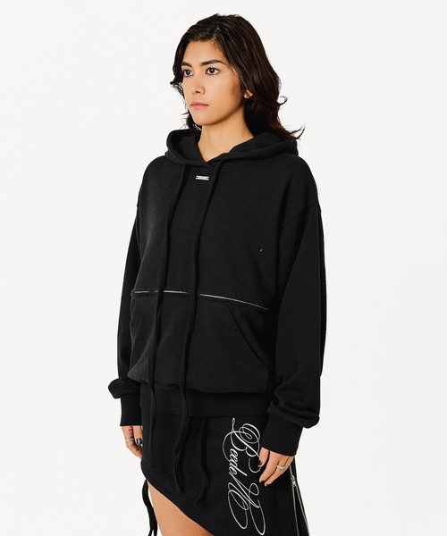 BEEDEN（ビーデン）の「PRINT OVER ZIP HOODIE（パーカー・レディース・ホワイト/ブラック・FREE）」の14枚目の写真
