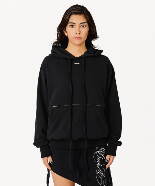 BEEDEN（ビーデン）の「PRINT OVER ZIP HOODIE（パーカー・レディース・ホワイト/ブラック・FREE）」の13枚目の写真