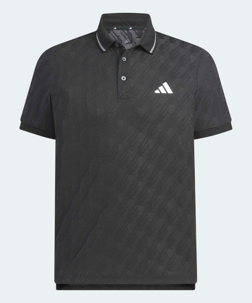 adidas(アディダス)の「ジャカード 半袖ポロ【adidas Golf/アディダスゴルフ】(ポロシャツ・メンズ・ブラック・SMALL/MEDIUM/LARGE/X-LARGE/XX-LARGE/3XL)」の3枚目の写真