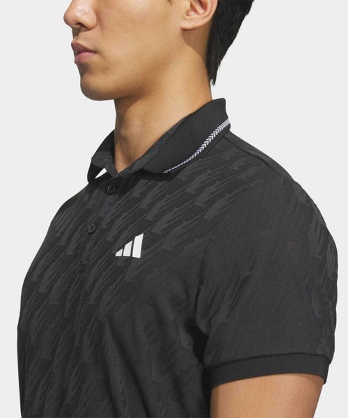 adidas(アディダス)の「ジャカード 半袖ポロ【adidas Golf/アディダスゴルフ】(ポロシャツ・メンズ・ブラック・SMALL/MEDIUM/LARGE/X-LARGE/XX-LARGE/3XL)」の6枚目の写真