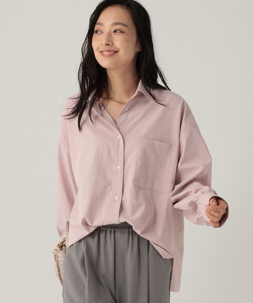 Elura(エルーラ)の「アイロンいらずレギュラーシャツ/1067304(シャツ/ブラウス・レディース・オフホワイト/ストライプ/カーキ/ブルー/ネイビー/ピンク・FREE)」の21枚目の写真