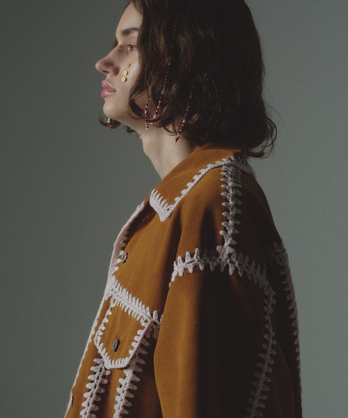 amok(アモク)の「HAND KNITTING BLOUSON(ブルゾン・メンズ・キャメル/チャコール・S/M)」の11枚目の写真