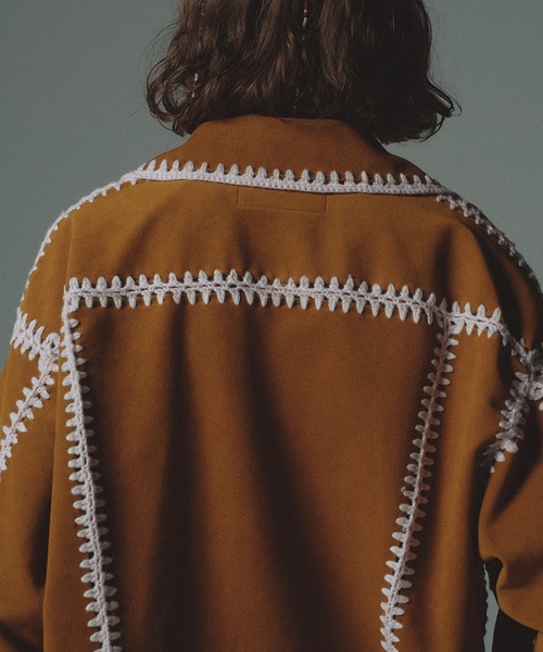 amok(アモク)の「HAND KNITTING BLOUSON(ブルゾン・メンズ・キャメル/チャコール・S/M)」の10枚目の写真