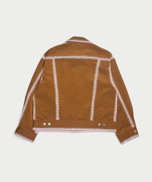 amok(アモク)の「HAND KNITTING BLOUSON(ブルゾン・メンズ・キャメル/チャコール・S/M)」の8枚目の写真