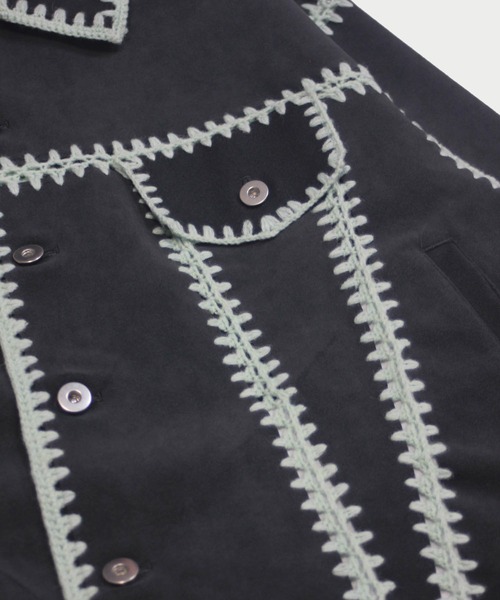 amok(アモク)の「HAND KNITTING BLOUSON(ブルゾン・メンズ・キャメル/チャコール・S/M)」の15枚目の写真