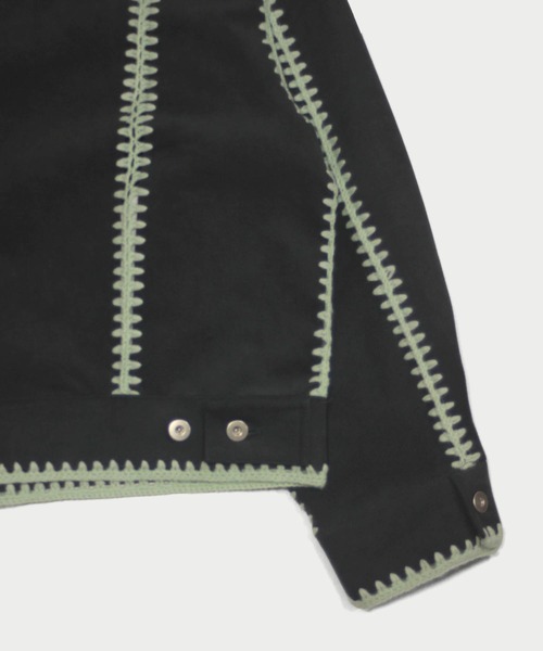amok(アモク)の「HAND KNITTING BLOUSON(ブルゾン・メンズ・キャメル/チャコール・S/M)」の14枚目の写真