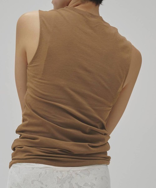 TODAYFUL(トゥデイフル)の「TODAYFUL Smooth Tanktop Tunic(Tシャツ/カットソー・レディース・ブラウン/ブルー/ブラック・FREE)」の12枚目の写真