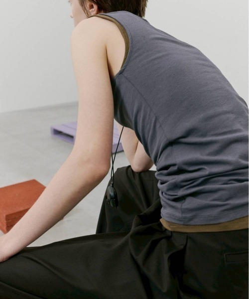 TODAYFUL(トゥデイフル)の「TODAYFUL Smooth Tanktop Tunic(Tシャツ/カットソー・レディース・ブラウン/ブルー/ブラック・FREE)」の15枚目の写真