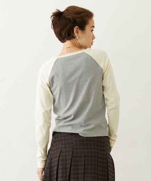 MILKFED.(ミルクフェド)の「SLEEPING M.FEDDY COMPACT B/B TEE(Tシャツ/カットソー・レディース・ライトグリーン/オフホワイト/アッシュ・ONE SIZE)」の16枚目の写真