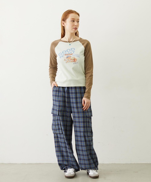 MILKFED.(ミルクフェド)の「SLEEPING M.FEDDY COMPACT B/B TEE(Tシャツ/カットソー・レディース・ライトグリーン/オフホワイト/アッシュ・ONE SIZE)」の21枚目の写真