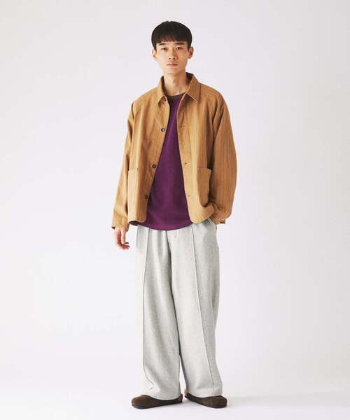 JOURNAL STANDARD relume(ジャーナルスタンダード レリューム)の「デニム&ヒッコリー ”レイジー” カバーオール ジャケット(カバーオール・メンズ・アイボリー/ブラック/コバルトブルー/キャメル・LARGE/MEDIUM)」の11枚目の写真