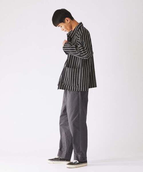 JOURNAL STANDARD relume(ジャーナルスタンダード レリューム)の「デニム&ヒッコリー ”レイジー” カバーオール ジャケット(カバーオール・メンズ・アイボリー/ブラック/コバルトブルー/キャメル・LARGE/MEDIUM)」の13枚目の写真