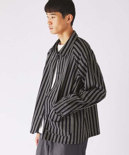 JOURNAL STANDARD relume(ジャーナルスタンダード レリューム)の「デニム&ヒッコリー ”レイジー” カバーオール ジャケット(カバーオール・メンズ・アイボリー/ブラック/コバルトブルー/キャメル・LARGE/MEDIUM)」の17枚目の写真
