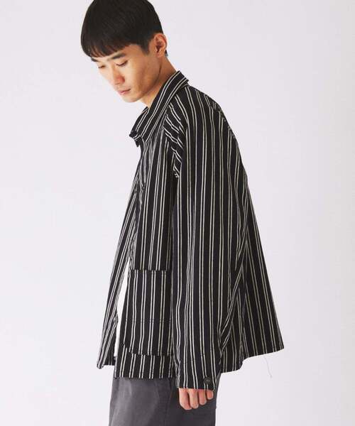 JOURNAL STANDARD relume(ジャーナルスタンダード レリューム)の「デニム&ヒッコリー ”レイジー” カバーオール ジャケット(カバーオール・メンズ・アイボリー/ブラック/コバルトブルー/キャメル・LARGE/MEDIUM)」の18枚目の写真