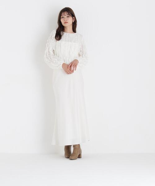 NATURAL BEAUTY BASIC(ナチュラルビューティーベーシック)の「シアーフリルプルオーバー(Tシャツ/カットソー・レディース・ブラック/オフホワイト・FREE)」の18枚目の写真