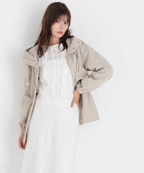 NATURAL BEAUTY BASIC(ナチュラルビューティーベーシック)の「シアーフリルプルオーバー(Tシャツ/カットソー・レディース・ブラック/オフホワイト・FREE)」の5枚目の写真