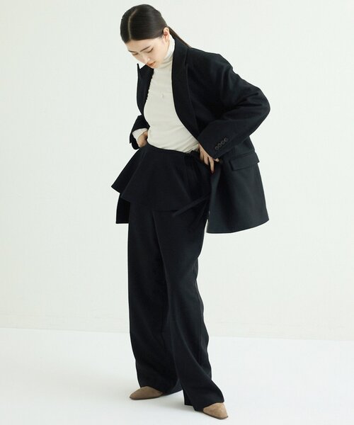 THE PAUSE（ザ ポーズ）の「＜WEB限定＞【THE PAUSE】ペプラムパンツ（その他パンツ・レディース・モカ/ブラック・FREE）」の19枚目の写真