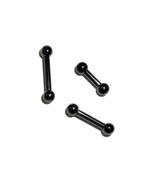 MORPH(モルフ)の「MORPH モルフ バーベル ボディーピアス 10ゲージ 8mm~16mm(ピアス(片耳用)・レディース・ブラック・10/12/14/16/8)」の1枚目の写真