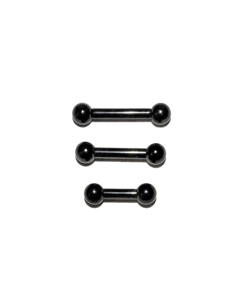 MORPH(モルフ)の「MORPH モルフ バーベル ボディーピアス 10ゲージ 8mm~16mm(ピアス(片耳用)・レディース・ブラック・10/12/14/16/8)」の2枚目の写真