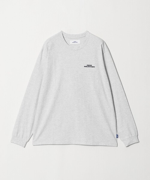 NICE WEATHER(ナイスウェザー)の「<NICE WEATHER>ロゴ ロングスリーブ Tシャツ(Tシャツ/カットソー・メンズ・ワイン/グレー系/ブラック/ホワイト・S/XS/M/L)」の4枚目の写真
