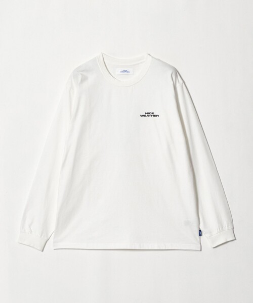 NICE WEATHER(ナイスウェザー)の「<NICE WEATHER>ロゴ ロングスリーブ Tシャツ(Tシャツ/カットソー・メンズ・ワイン/グレー系/ブラック/ホワイト・S/XS/M/L)」の2枚目の写真