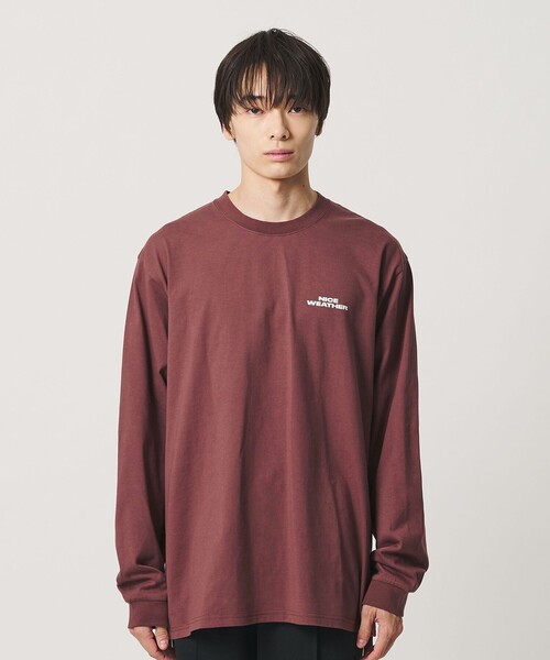 NICE WEATHER(ナイスウェザー)の「<NICE WEATHER>ロゴ ロングスリーブ Tシャツ(Tシャツ/カットソー・メンズ・ワイン/グレー系/ブラック/ホワイト・S/XS/M/L)」の8枚目の写真