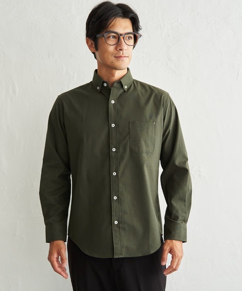 ikka（イッカ）の「【イージーケア】オックススイスカラーボタンダウンシャツ（シャツ/ブラウス・メンズ・ダークブラウン/ネイビー/ホワイト/ダークネイビー/カーキ/ブラック・S/XL/L/M）」の5枚目の写真