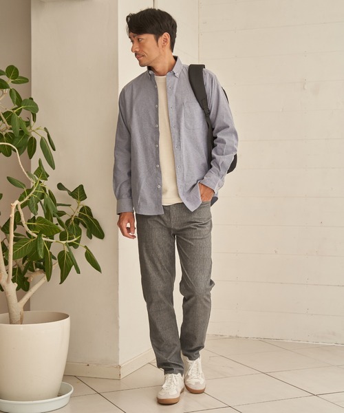 ikka（イッカ）の「【イージーケア】オックススイスカラーボタンダウンシャツ（シャツ/ブラウス・メンズ・ダークブラウン/ネイビー/ホワイト/ダークネイビー/カーキ/ブラック・S/XL/L/M）」の13枚目の写真