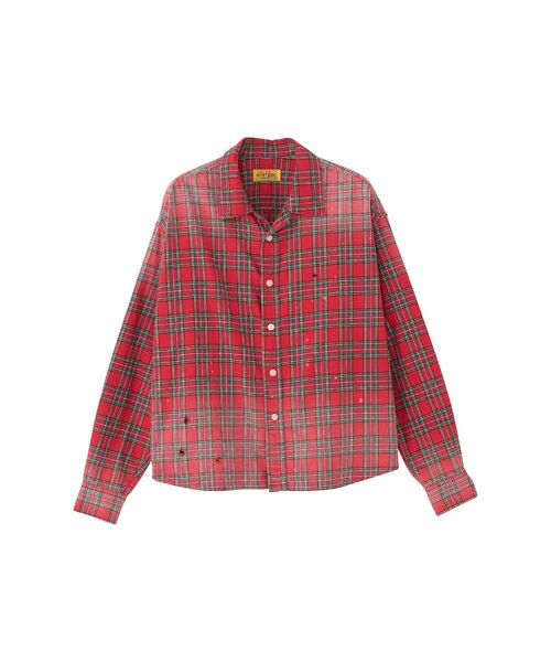 HYSTERIC GLAMOUR(ヒステリックグラマー)の「HYSTERIC HORSESHOE GIRL オーバーサイズシャツ(シャツ/ブラウス・レディース・レッド系その他/ブルー系その他・FREE)」の1枚目の写真