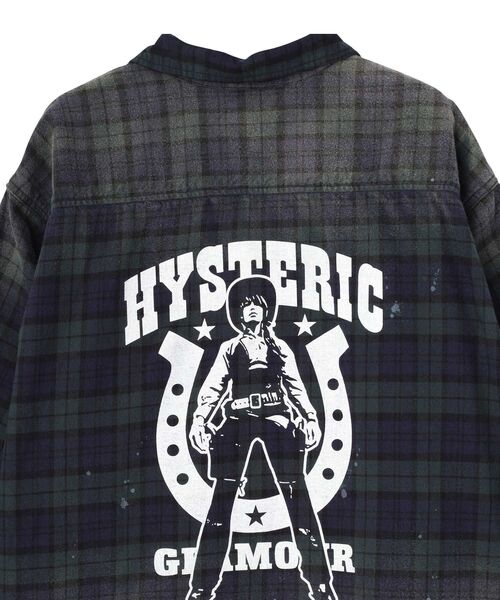 HYSTERIC GLAMOUR(ヒステリックグラマー)の「HYSTERIC HORSESHOE GIRL オーバーサイズシャツ(シャツ/ブラウス・レディース・レッド系その他/ブルー系その他・FREE)」の5枚目の写真