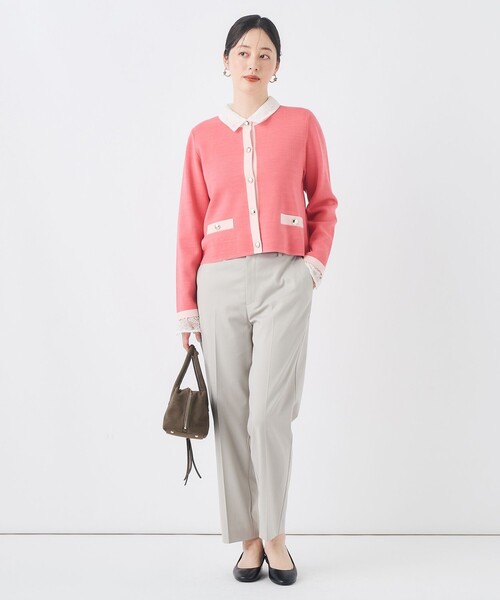 NOLLEY’S（ノーリーズ）の「《セットアップ対応/ストレッチ/紫外線防止/防臭》ウォッシャブルハイスペックTRストレートパンツ（その他パンツ・レディース・ネイビー/グレイッシュベージュ・36/38）」の18枚目の写真