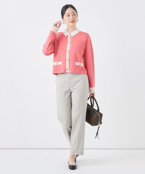 NOLLEY’S（ノーリーズ）の「《セットアップ対応/ストレッチ/紫外線防止/防臭》ウォッシャブルハイスペックTRストレートパンツ（その他パンツ・レディース・ネイビー/グレイッシュベージュ・36/38）」の19枚目の写真