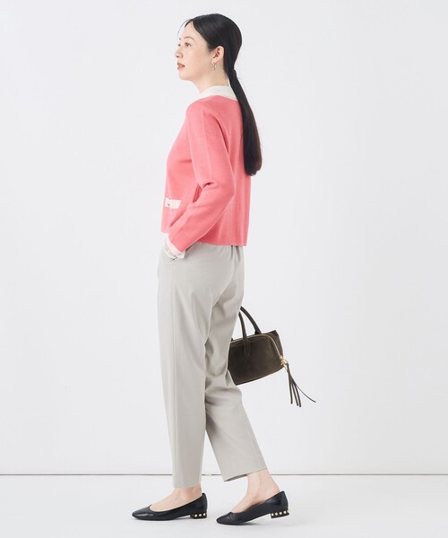 NOLLEY’S（ノーリーズ）の「《セットアップ対応/ストレッチ/紫外線防止/防臭》ウォッシャブルハイスペックTRストレートパンツ（その他パンツ・レディース・ネイビー/グレイッシュベージュ・36/38）」の22枚目の写真