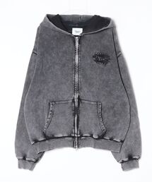 universal logo Premium crush EMB zip hoodie