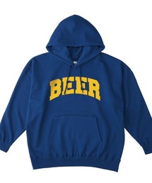 NOBOUND(ノーバウンド) プルパーカー メンズ スウェット ビッグシルエット BEER ビール リカー お酒 ロゴ プリント プルオーバーパーカー フーディー スエット トップス レディース ユニセックス