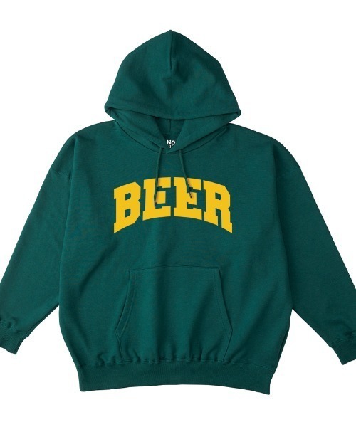 NOBOUND(ノーバウンド)の「NOBOUND(ノーバウンド) プルパーカー メンズ スウェット ビッグシルエット BEER ビール リカー お酒 ロゴ プリント プルオーバーパーカー フーディー スエット トップス レディース ユニセックス(パーカー・メンズ・ブラック/ダークブルー/ダークグリーン/ホワイト・L/XL/M)」の3枚目の写真