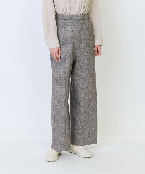 LOISIR(ロワズィール)の「エステルコットンカットソーストレートパンツ(その他パンツ・レディース・チェック/チャコールグレー・MT/M)」の2枚目の写真