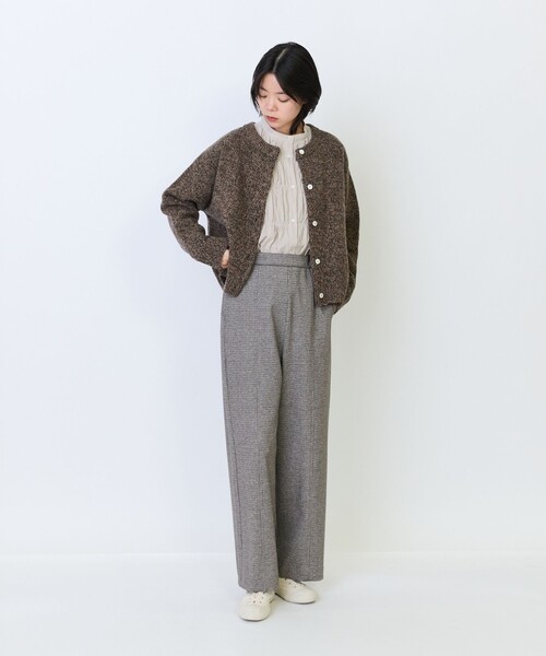 LOISIR(ロワズィール)の「エステルコットンカットソーストレートパンツ(その他パンツ・レディース・チェック/チャコールグレー・MT/M)」の7枚目の写真
