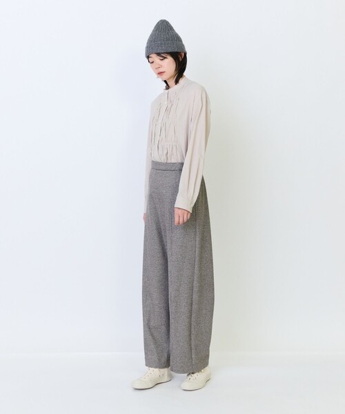 LOISIR(ロワズィール)の「エステルコットンカットソーストレートパンツ(その他パンツ・レディース・チェック/チャコールグレー・MT/M)」の9枚目の写真