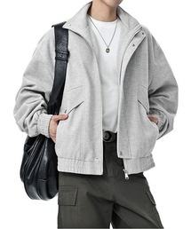 LFRITH フェイクウール ツイードタッチ オーバーサイズ ブルゾン