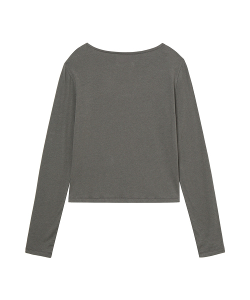 DEINET（ダイニット）の「I HATE LONG SLEEVE IN CHARCOAL（Tシャツ/カットソー・レディース・その他・FREE）」の2枚目の写真