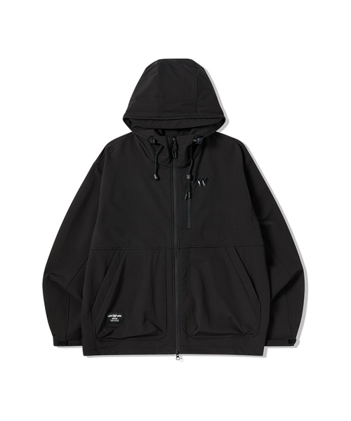 LIFE WORK(ライフワーク)の「企画) Wロゴニキビパッチポケットフードジャンパー(パーカー・レディース・ブラック/カーキ・MEDIUM/LARGE)」の2枚目の写真